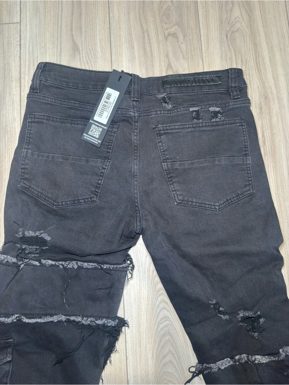 Men's Distressed Black Rockstar Original